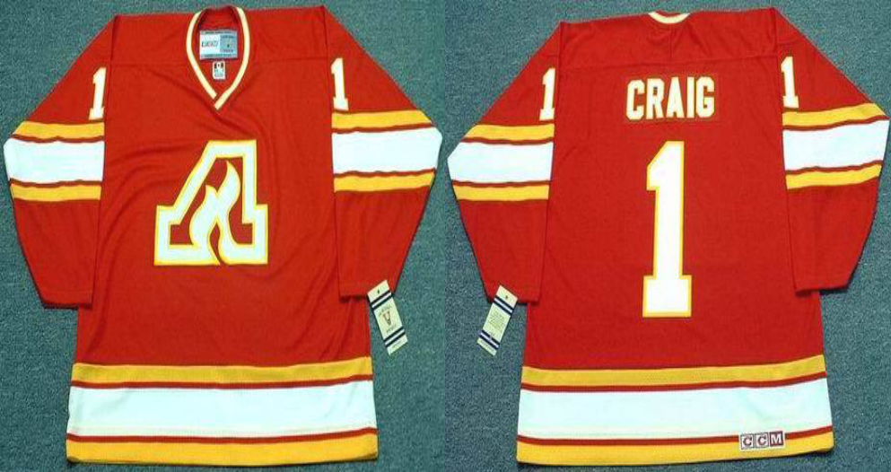 2019 Men Calgary Flames #1 Craig red CCM NHL jerseys